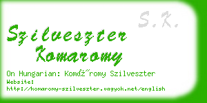 szilveszter komaromy business card